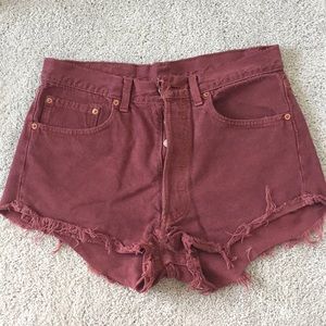 Levi distressed cutoff shorts